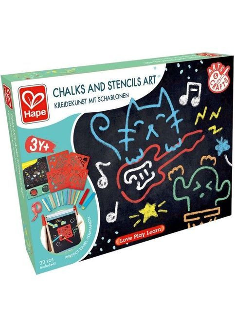 Набор для рисования Трафареты с мелом () Hape E1068 (366666949)