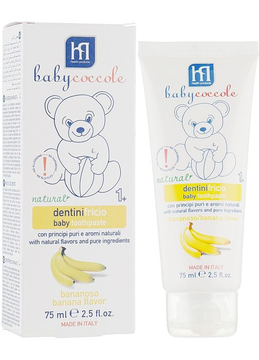 Зубная паста для детей "Банан" Baby Toothpaste Banana Flavour 75ml (825633-123965) Babycoccole (369132081)