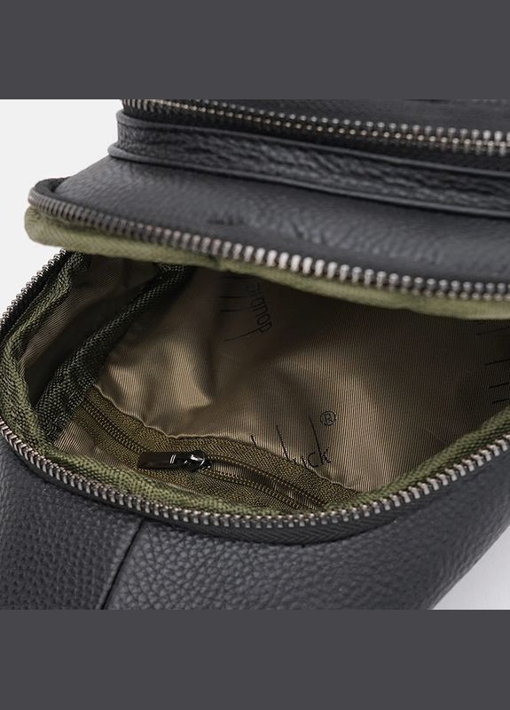 Рюкзак мужской кожаный через плечо K14040bl Black Keizer (301871600)