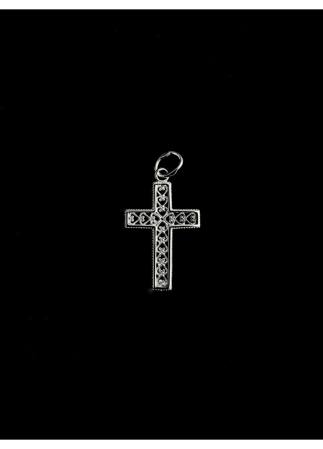 Срібний хрестик покритий родієм Family Jewelry House (361224877)