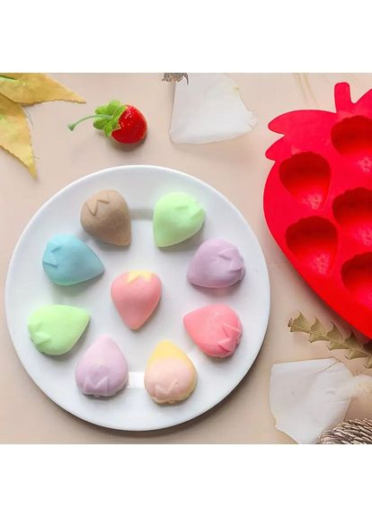 Силіконова форма Полуниця для випічки SAM-2201 червона No Brand (349824805)