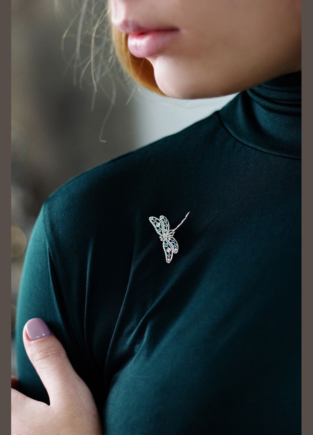 Серебряная брошь Бабка (9521) IRIJ (340334198)