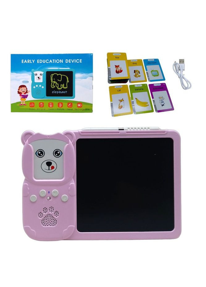 Планшет для рисования LCD Writing Tablet + озвученная азбука Монтессори 112 карточек (розовый) MIC (292252348)