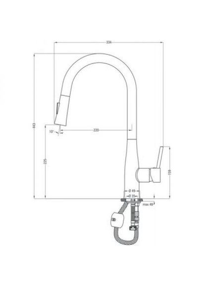 Змішувач для кухонного миття Lukrecja BDH B720 Deante (314979804)