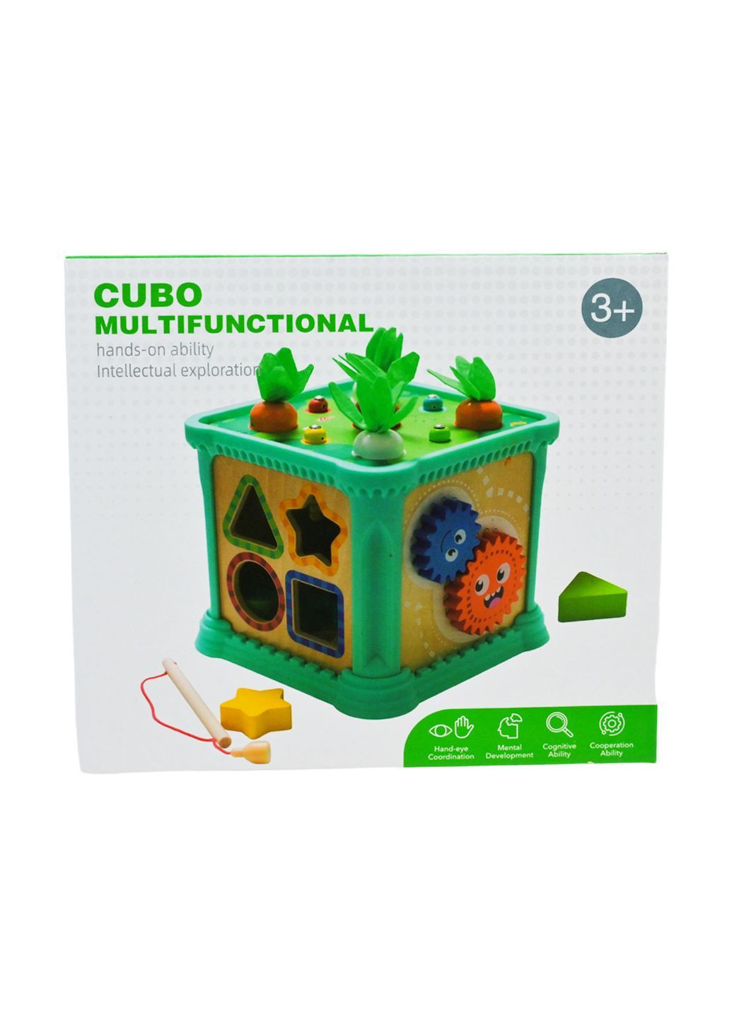 Бизикуб дерев'яний розвиваючий мультифункціональний іграшка - No Brand C15028 (371924633)