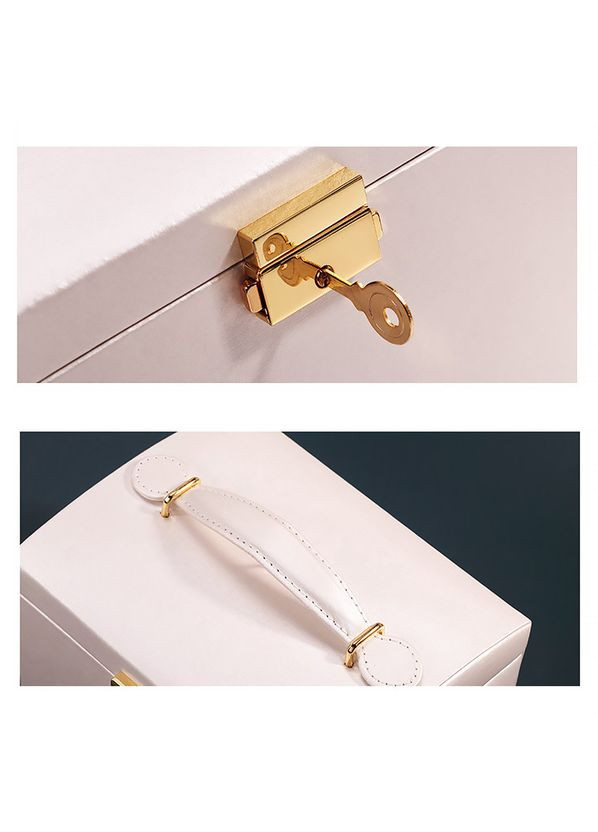 Скринька SP-01111 Pink для прикрас і ювелірних виробів трирівнева з дзеркалом 27 шт. Casegrace (352011289)