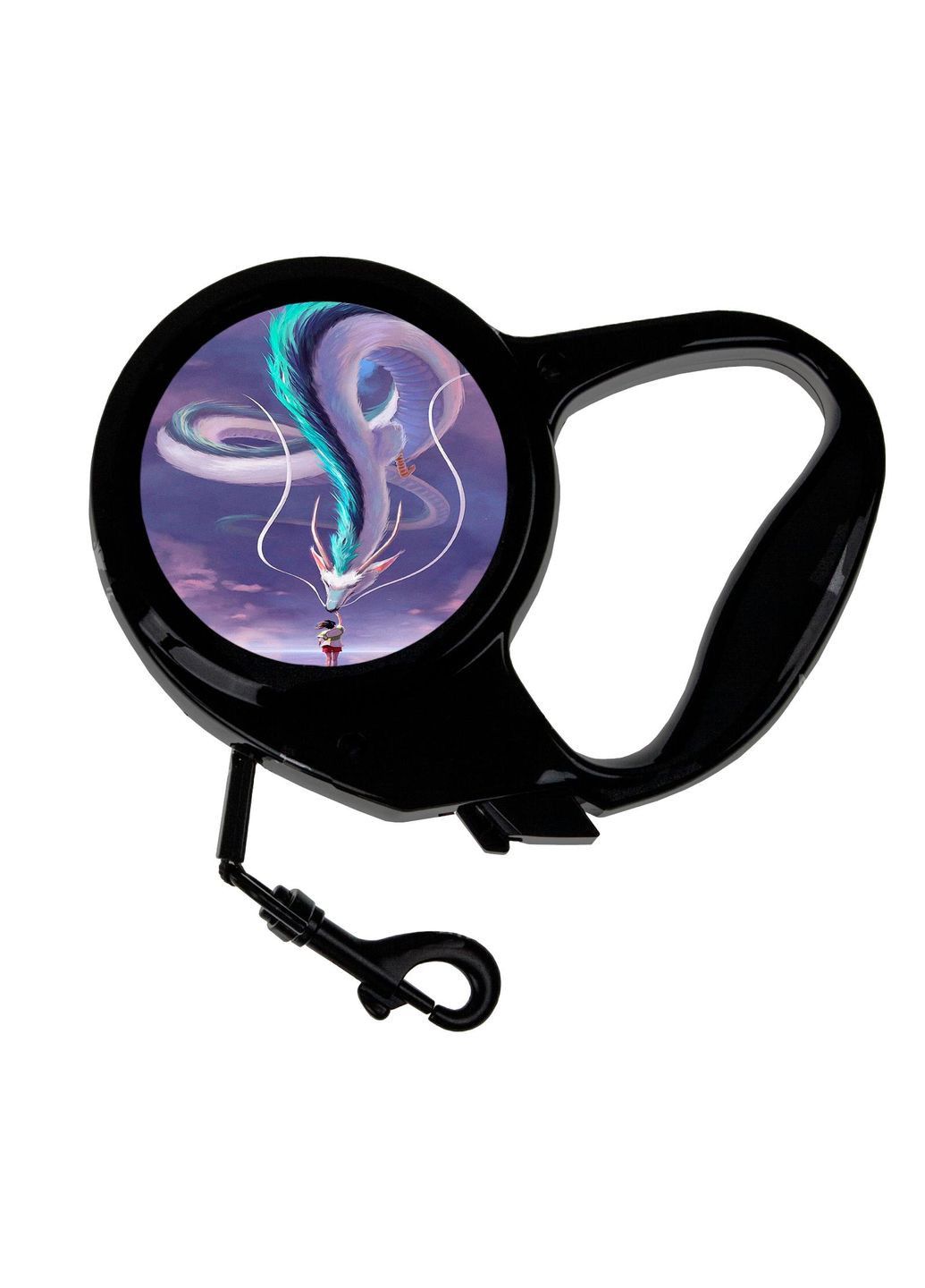 Повідець-рулетка для тварин із принтом Аніме Віднесені привидами #0001 3 м чорний No Brand (309159911)