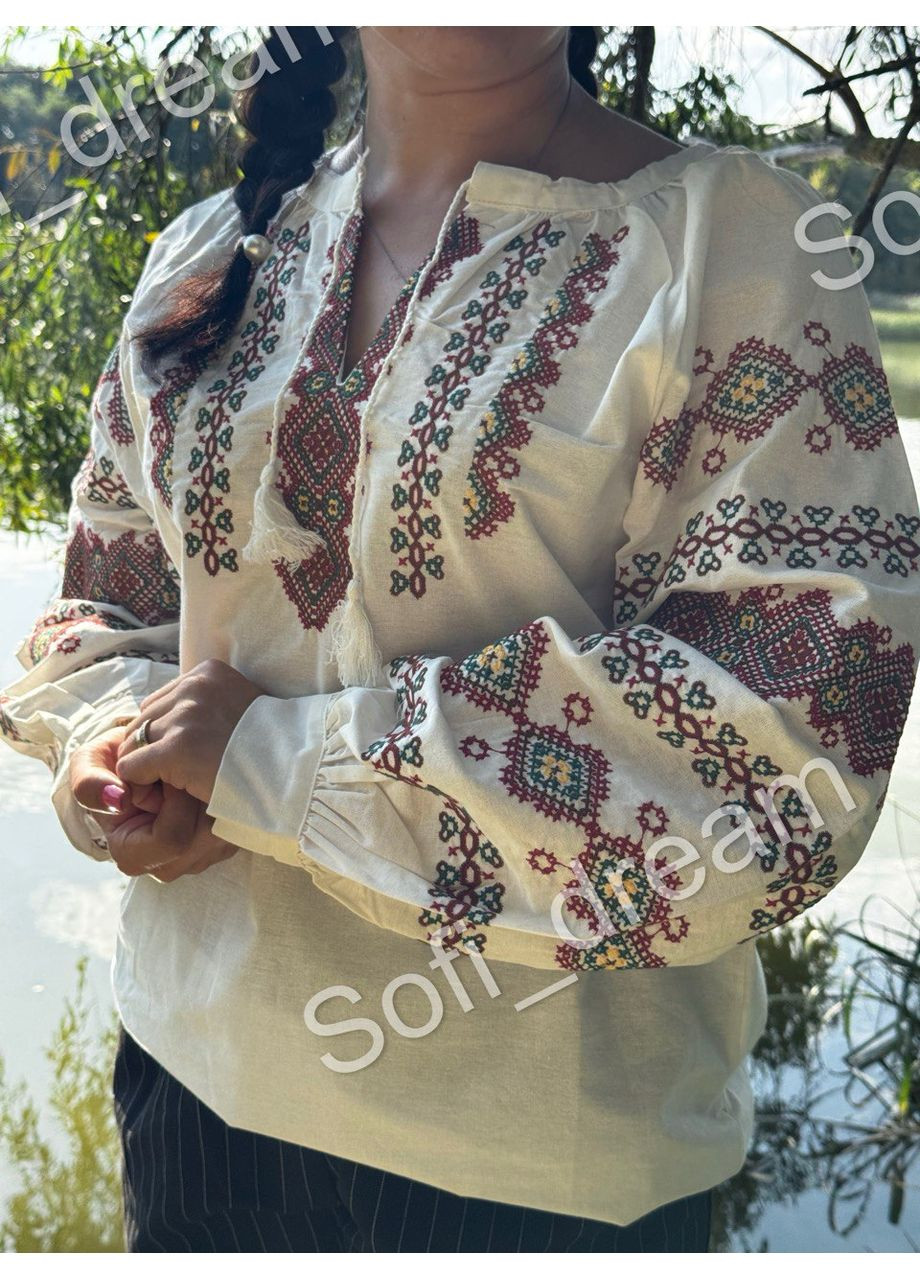 Молочна жвноча вишита сорочка "натхнення" ESQ (351636823)