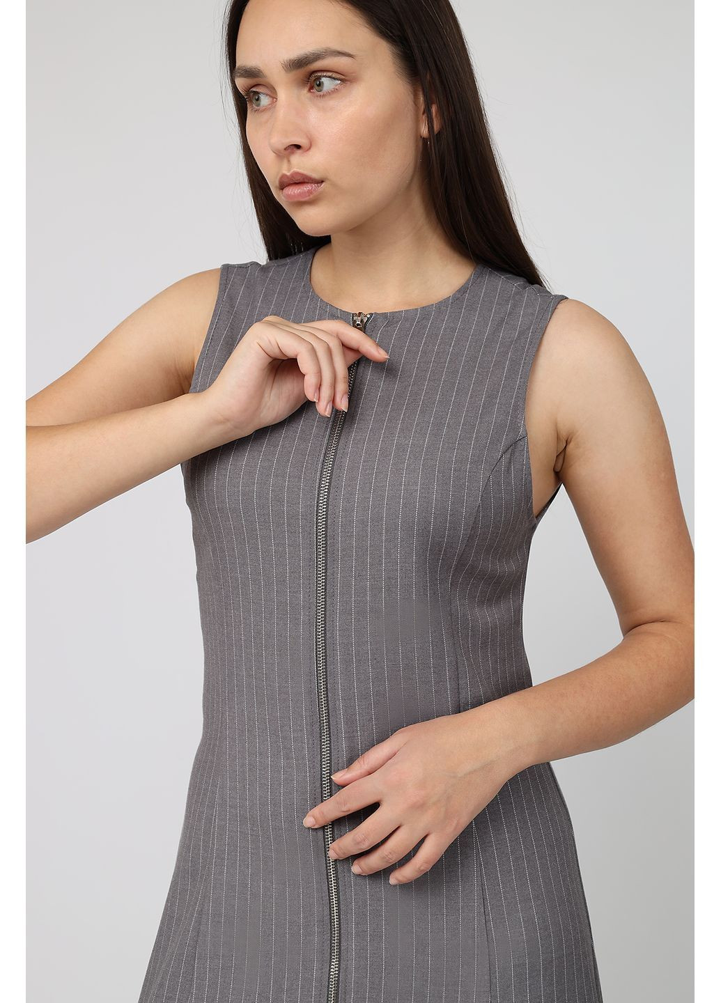 Серое платье женское цвет серый цб-00282905 Yuki