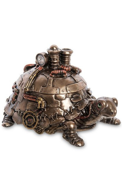 Шкатулка для украшений в стиле Стимпанк Черепаха 17 см 1906384 бронзовое покрытие Veronese (302239239)
