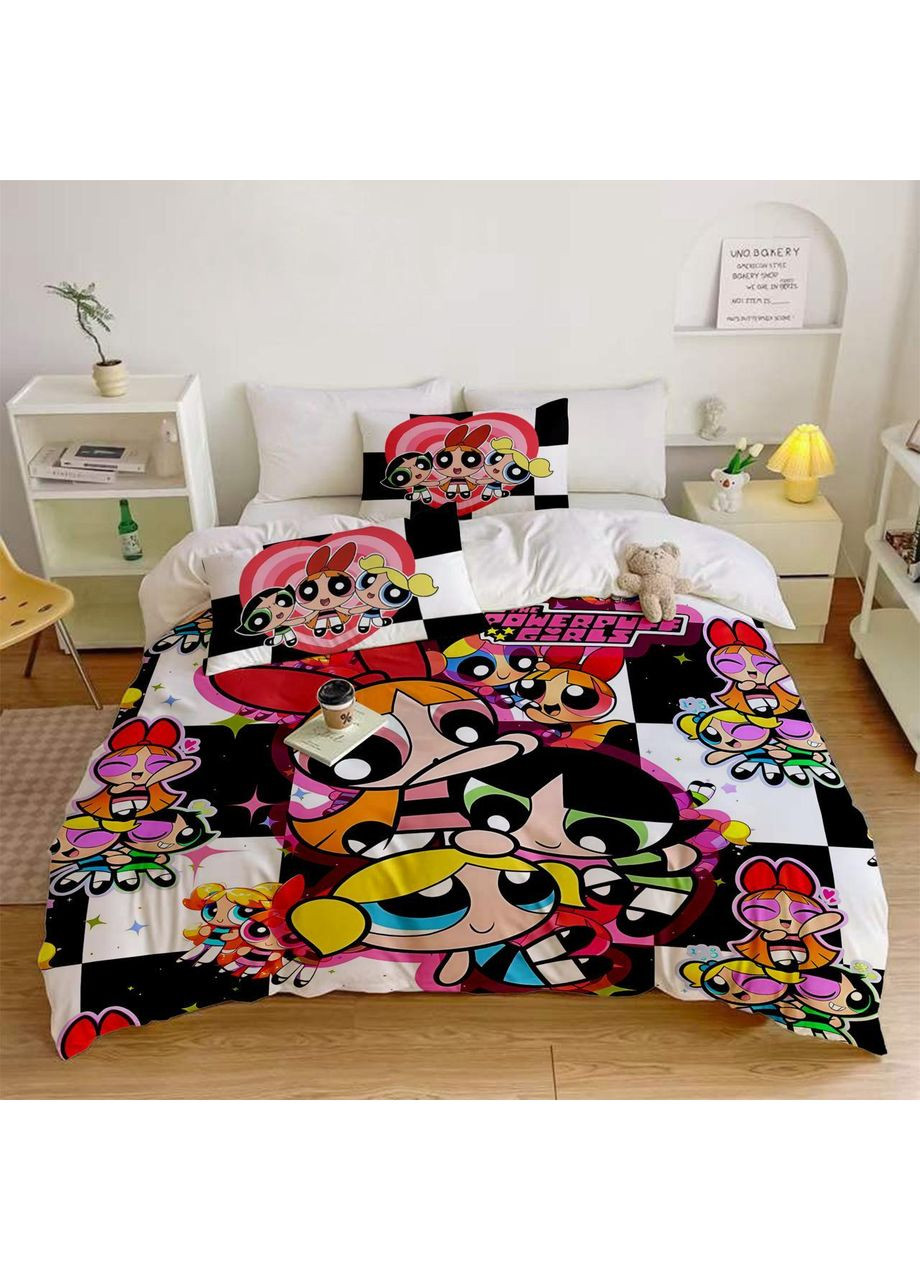 Полуторный комплект постельного белья из микросатина Супер крохи Україна ТД (369658913)