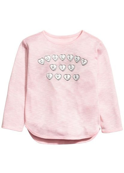 Розовый демисезонный свитер для девочки, р.110-116 см джемпер H&M