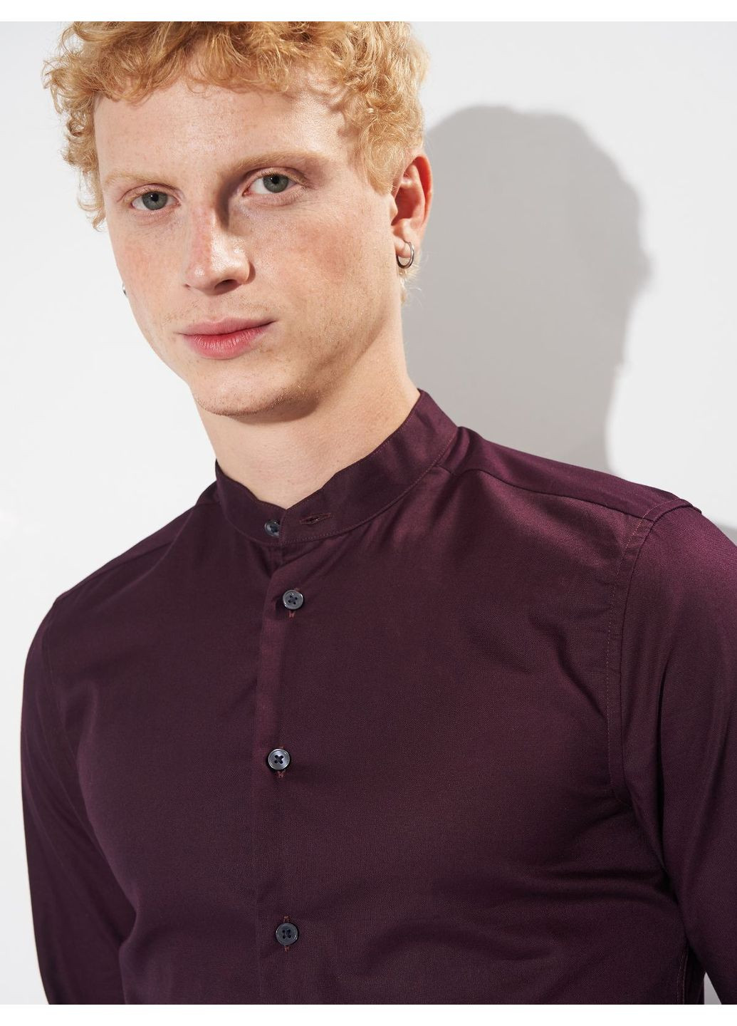 Бордовая рубашка H&M