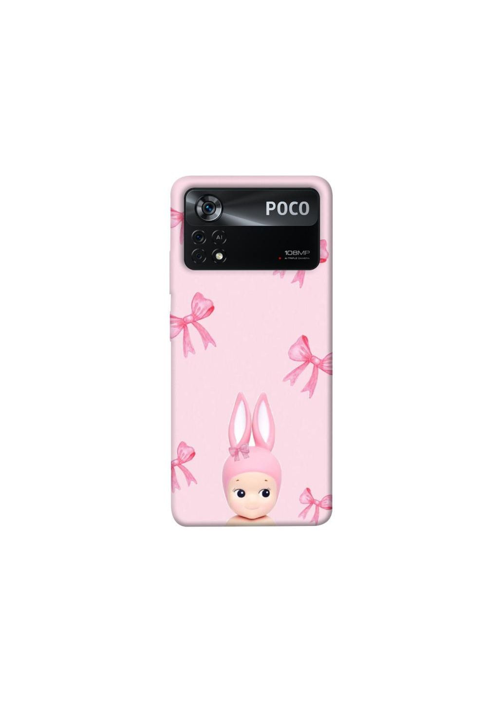 Чехол на Xiaomi Poco X4 Pro 5G Ribbon Bunny Frontalka (352228437)