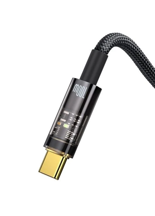 Кабель 100W 2m (CATS000301) Baseus Explorer Series Auto Power-Off Fast Charging Data Cable USB to Type-C (372679776)