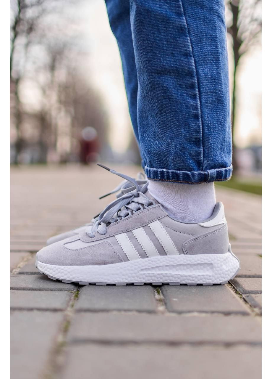 Серые демисезонные кроссовки мужские adidas retropy white grey v2 адидас ретропи в2 No Brand