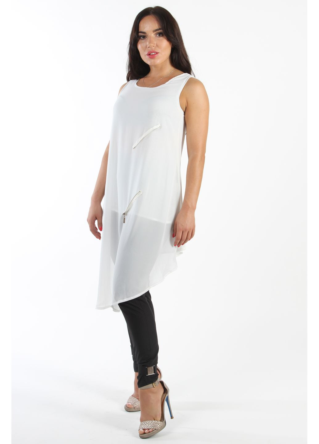 Літня пляжна туніка Білий Number Nine (336214182)