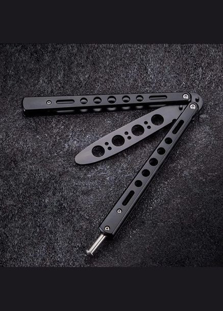Ніж метелик тренувальний для трюків Balisong Black No Brand (370770568)