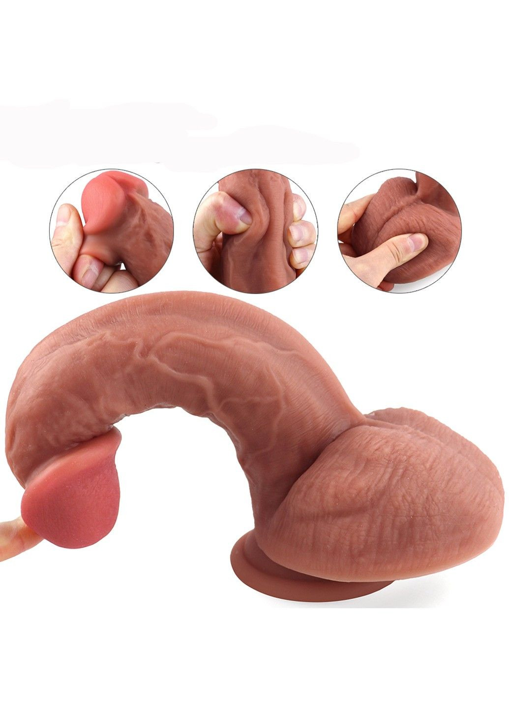 Реалістичний силіконовий фалоімітатор із присоскою 210*40 mm We Love (319846856)