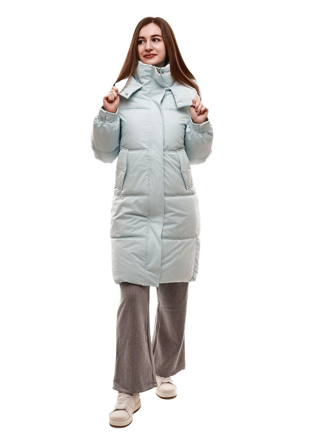 Блакитна зимня куртка зимова жіноча No Brand