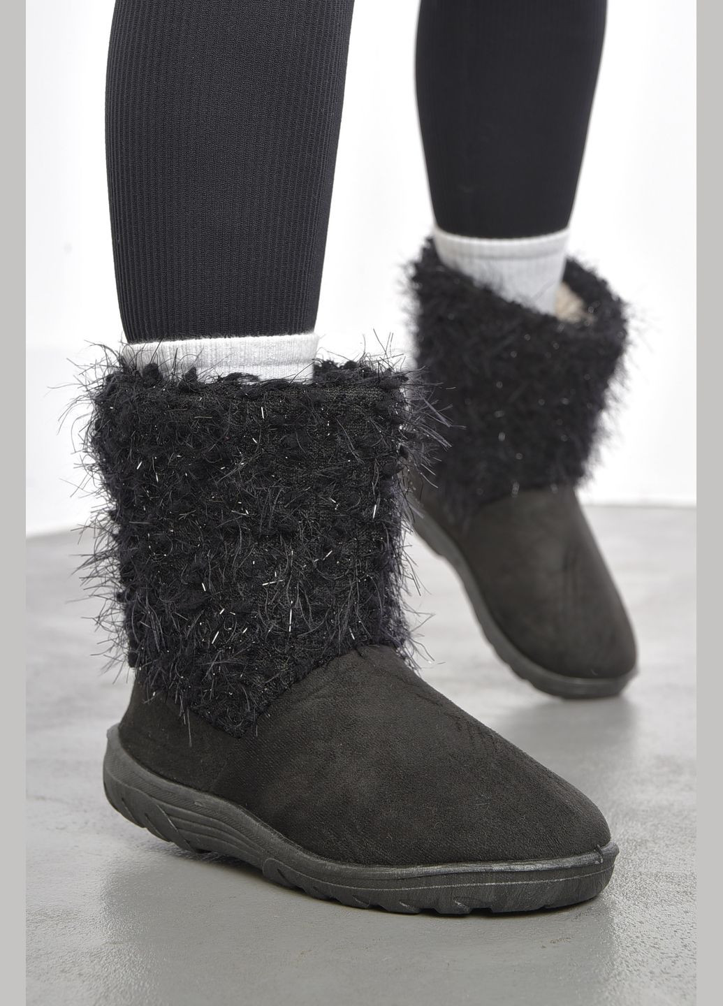 Уггі жіночі чорного кольору штучна замша Let's Shop (305573057)