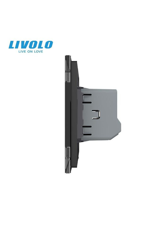 Розумний сенсорний прохідний/перехресний димер EC чорний (VL-C7FC1SDZ2-2BP) Livolo (371777147)