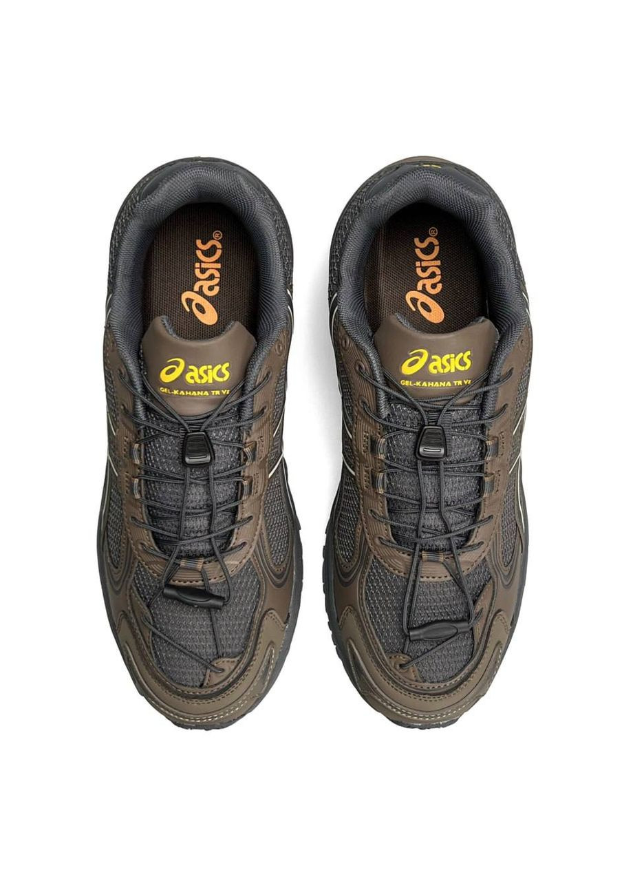 Коричневі Осінні кросівки чоловічі asics No Brand Gel-Kahana TR V4 Brown Grey