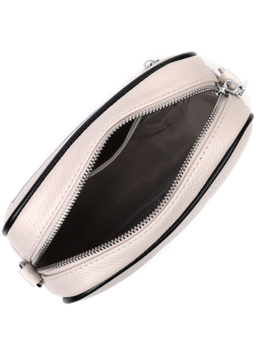 Вечерняя женская сумка на цепочке из натуральной кожи 22380 Белая Vintage (371274523)