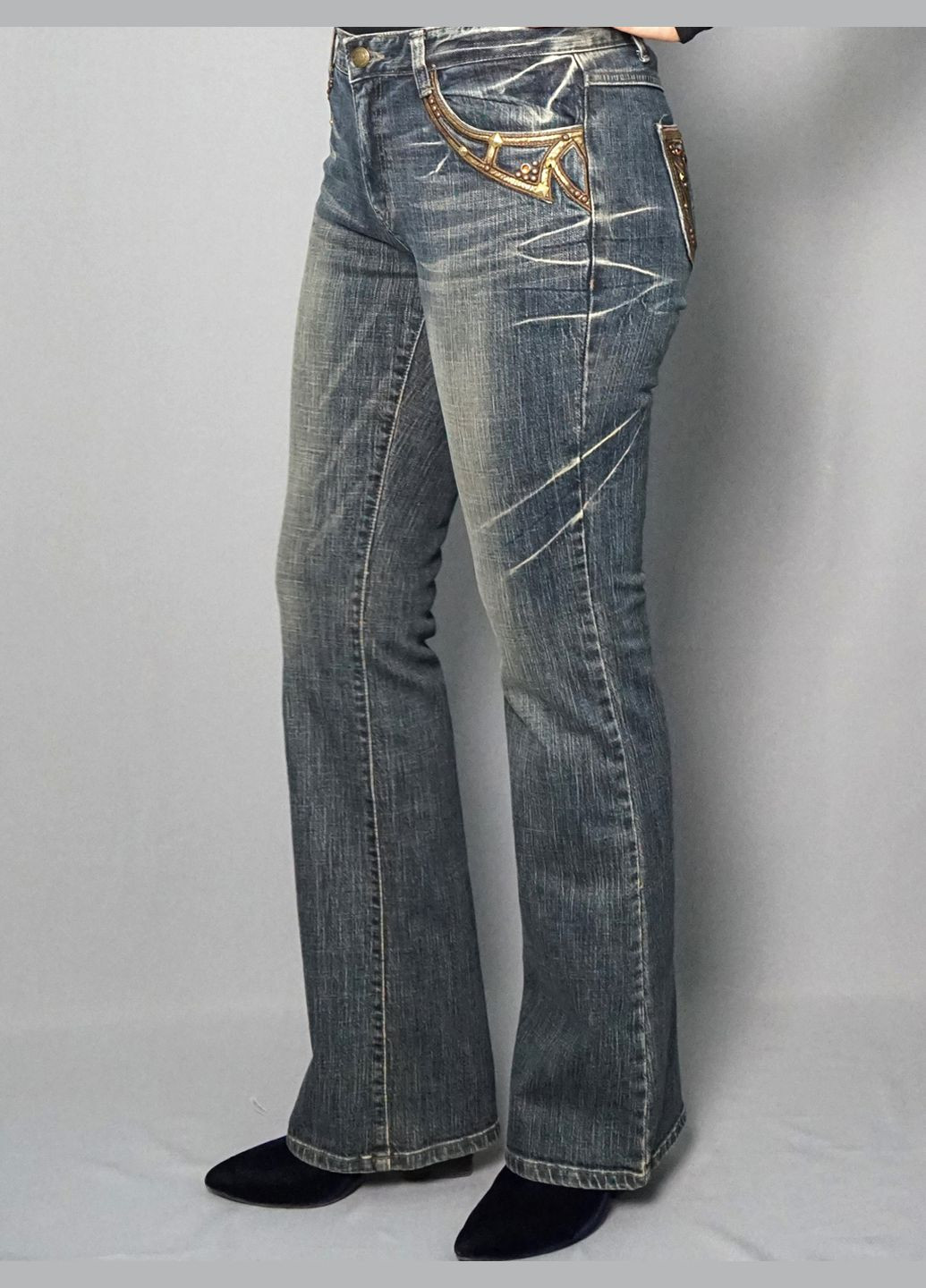 Женские винтажные джинсы AV-66 Синий 6th Avenue - (271683144)
