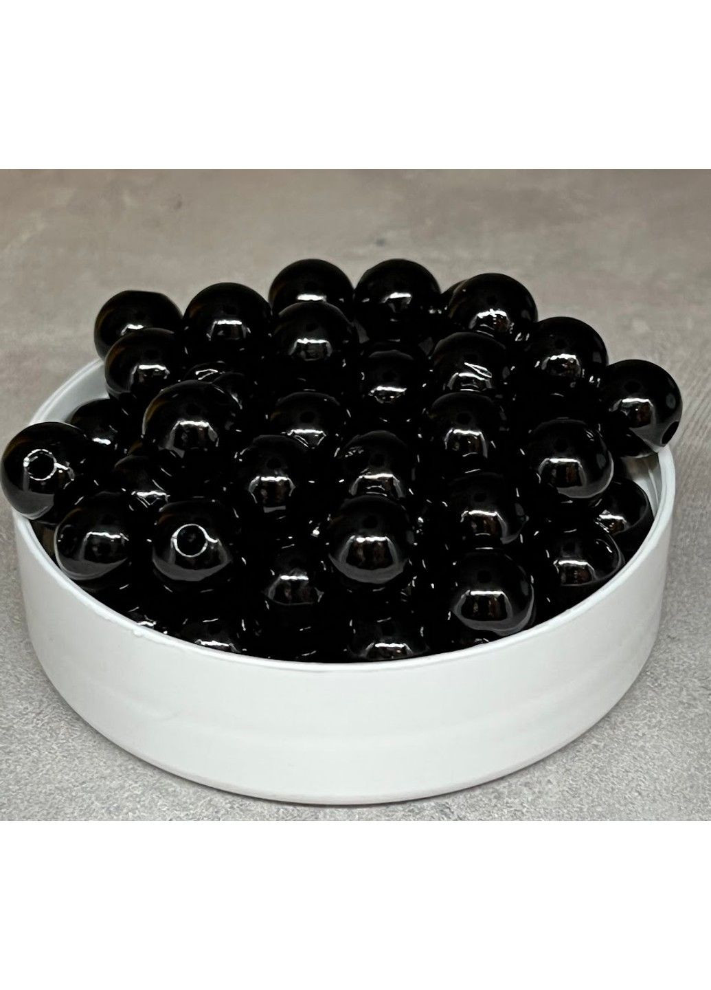 Бусины, D 10 мм, цвет -черный, упаковка -50 шт No Brand (315825925)