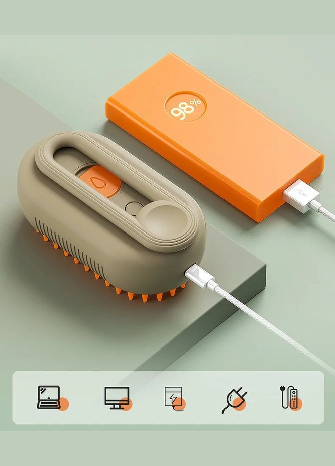 Щетка расческа с парой для кошек и собак Steamy Brush EW3317 () Vailge (315759542)