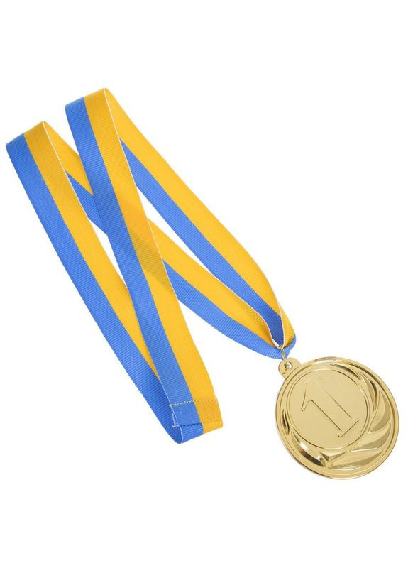 Медаль спортивная с лентой FAME d-6,5см C-3174 (металл, d-6,5см, 35g золото) SP-Sport (361434417)