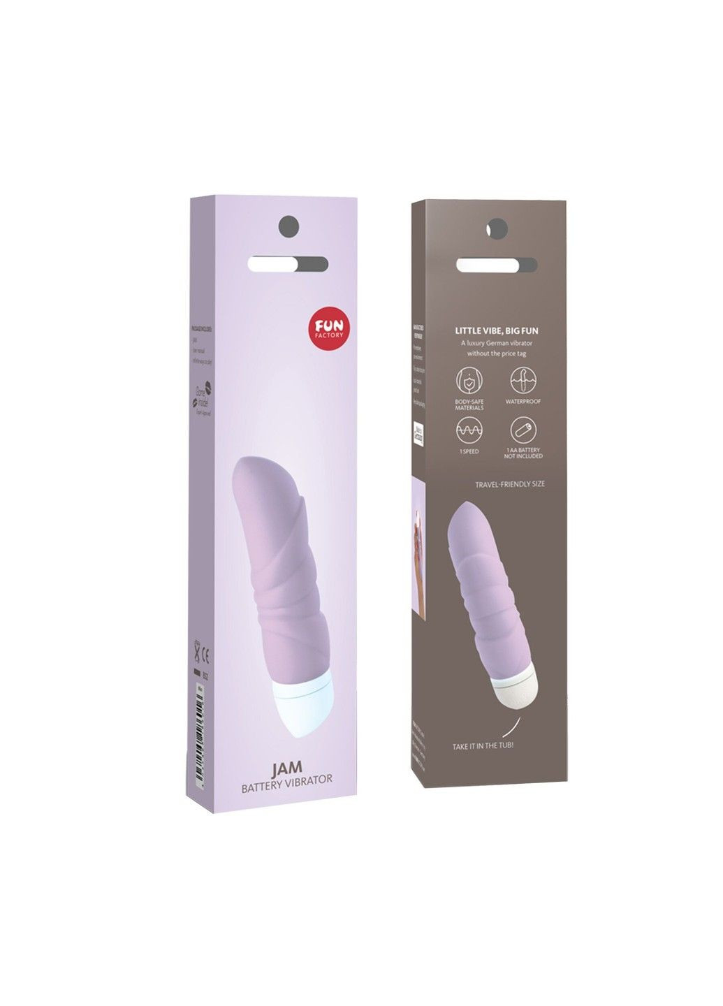 Мінівібратор JAM, бузковий, підходить для клітора, рельєфний Fun Factory (315498276)