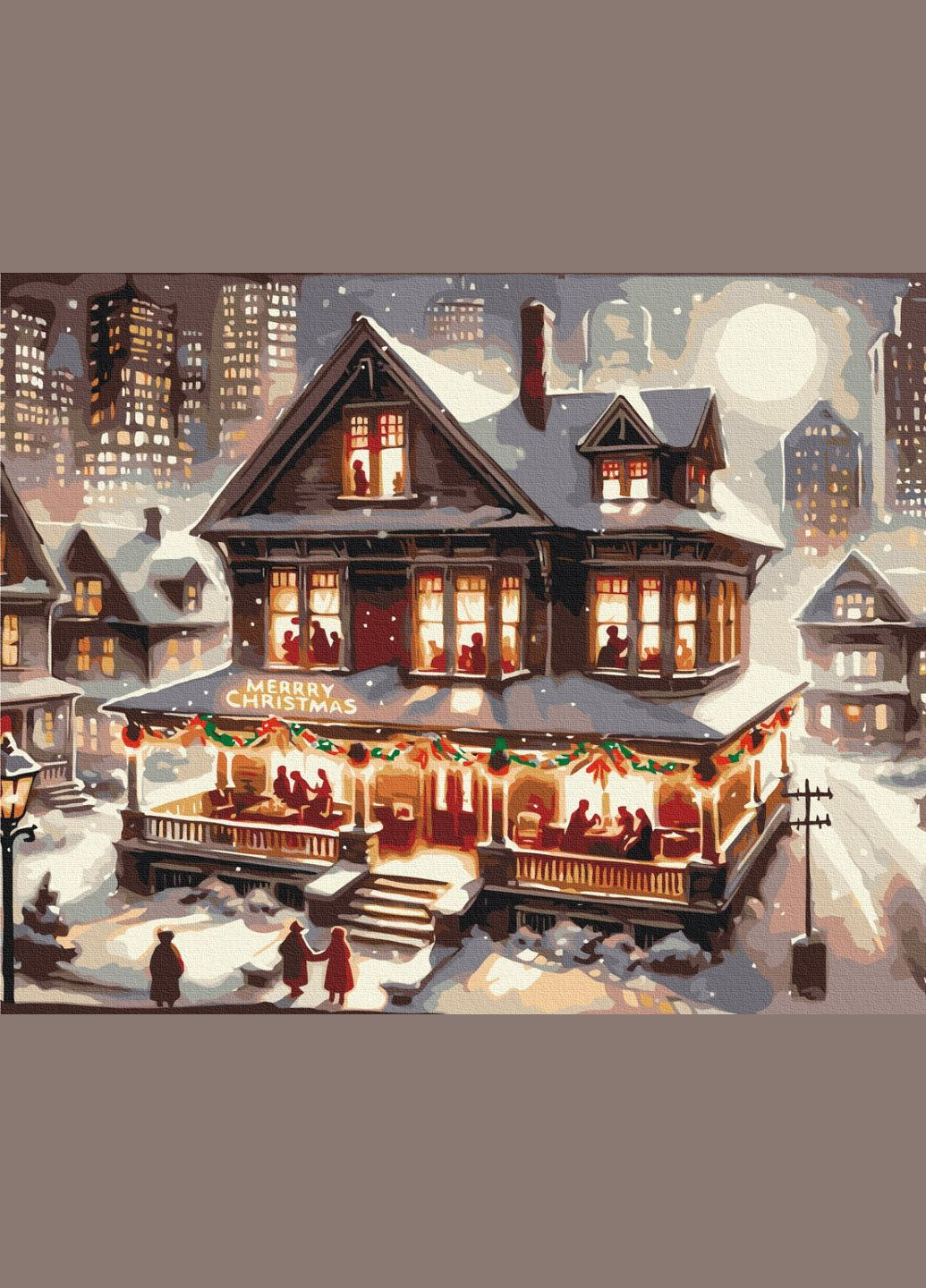 Картина по номерам "Вечерка в новогоднюю ночь" 40x50 см Brushme (371919371)