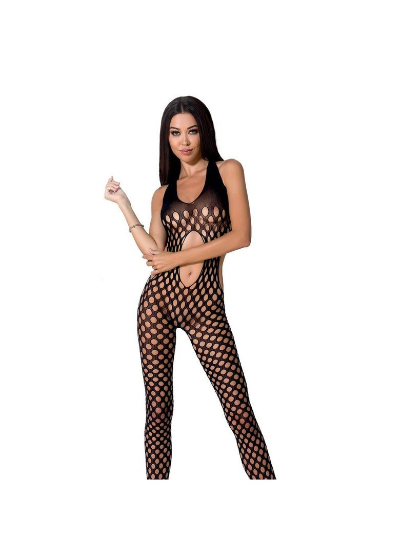 Бодистокинг BS065 black, комбинезон, крупная сетка, черный костюм сетка Passion (292644042)