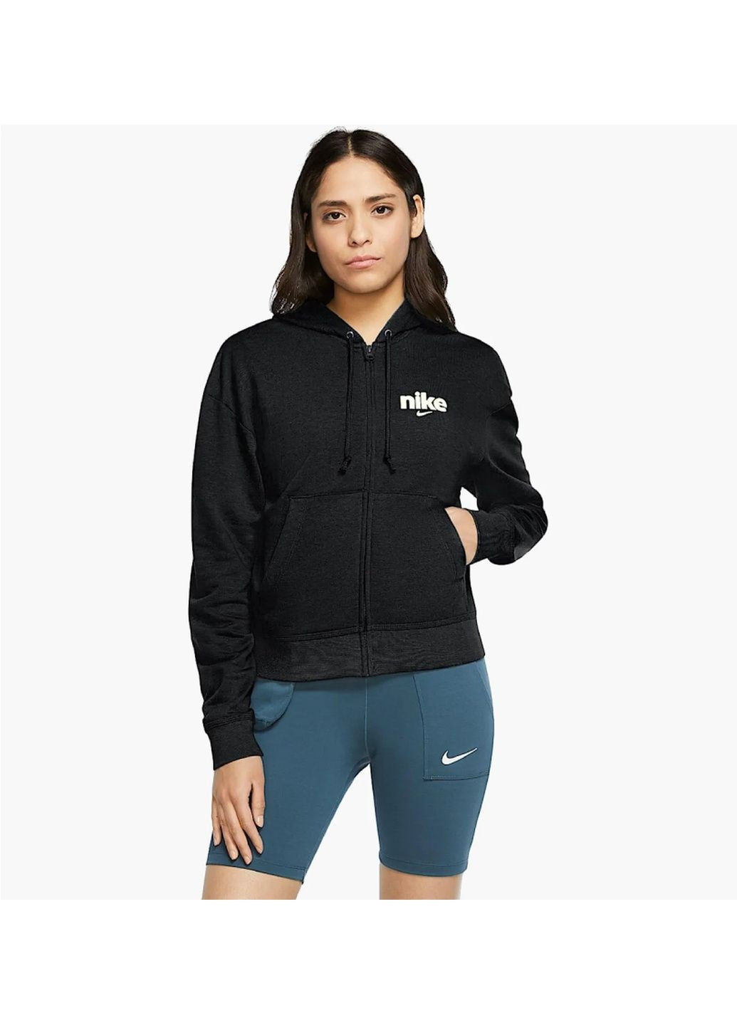 Толстовка жіноча Fleece Varsity Black Nike (365961416)