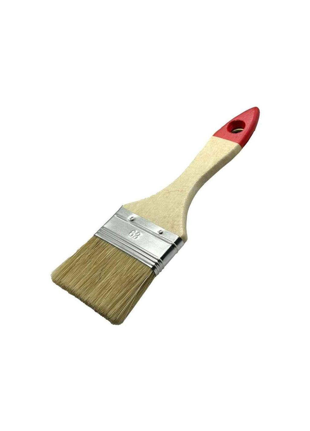 Кисть 2,5 плоский дерево/лак ручка STANDART professional tools ТМ WoffMann (305204520)