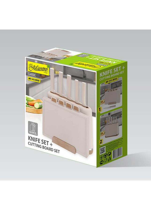 Набор ножей MR-1412-Beige 10 предметов бежевый Maestro бежевые,