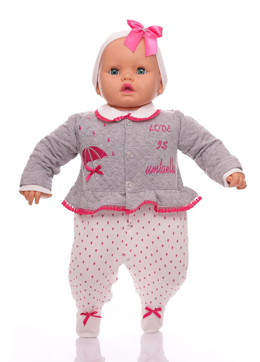 Чоловічок з пов'язкою для дівчинки рожевий трикотажний 68 см (32841) BABYKROHA (297197995)