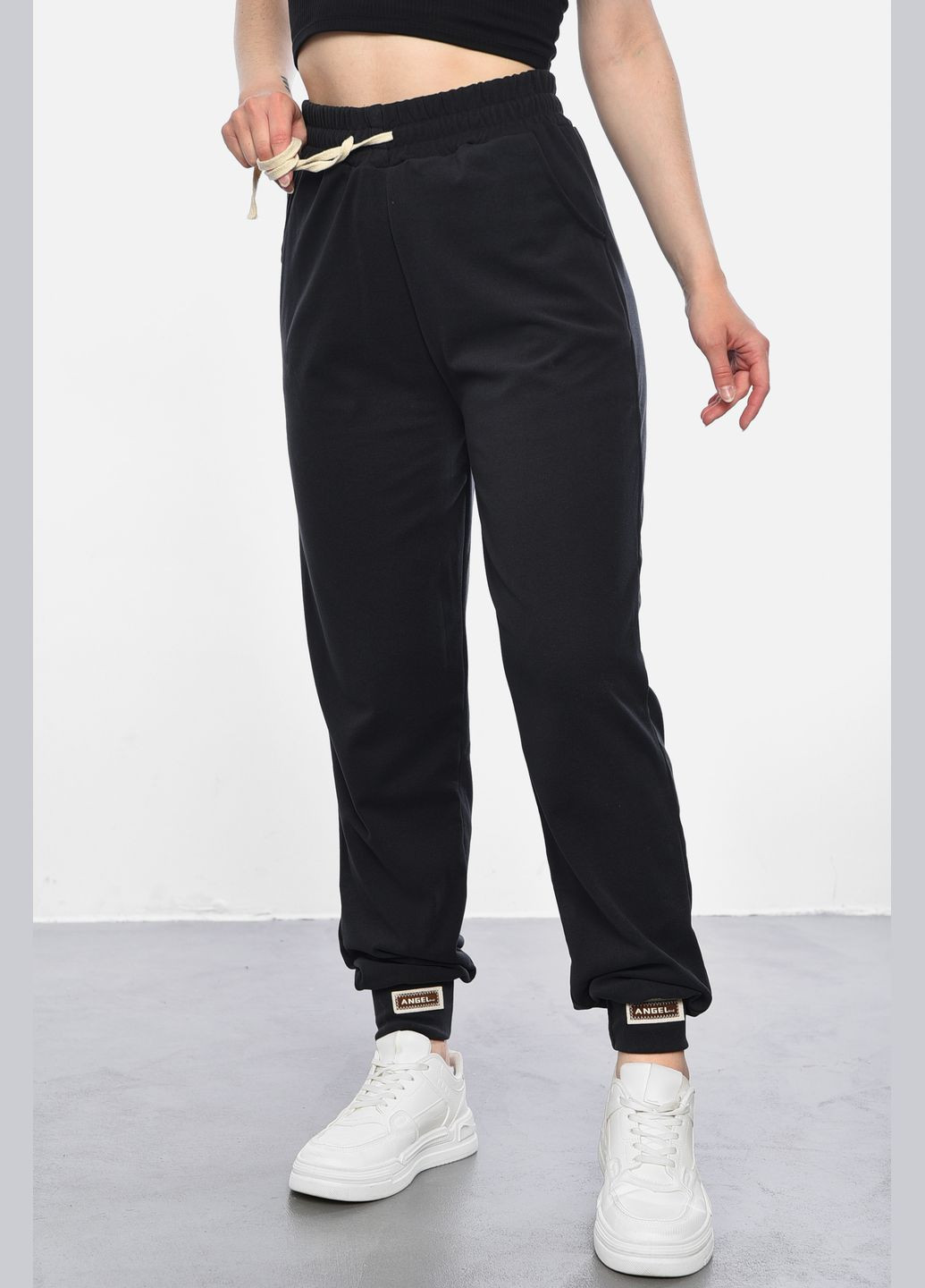 Штани жіночі темно-сірого кольору Let's Shop (292630433)
