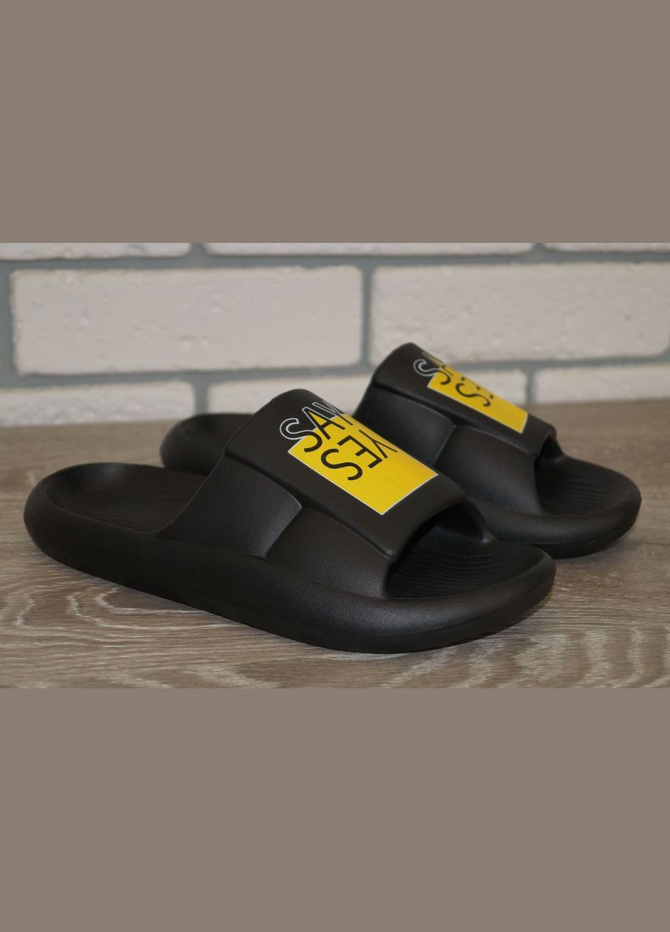 Черные повседневные, пляжные шлепанцы детские / подростковые Gipanis