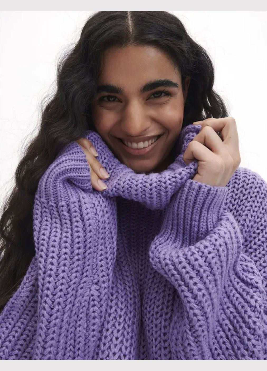 Сиреневый демисезонный свитер оверсайз Reserved оверсайз гольф