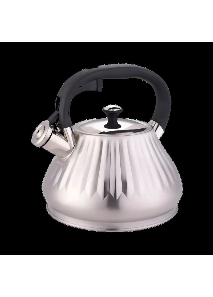 Чайник со свистком 3 л из нержавеющей стали для индукционной плиты Kamille (307288784)