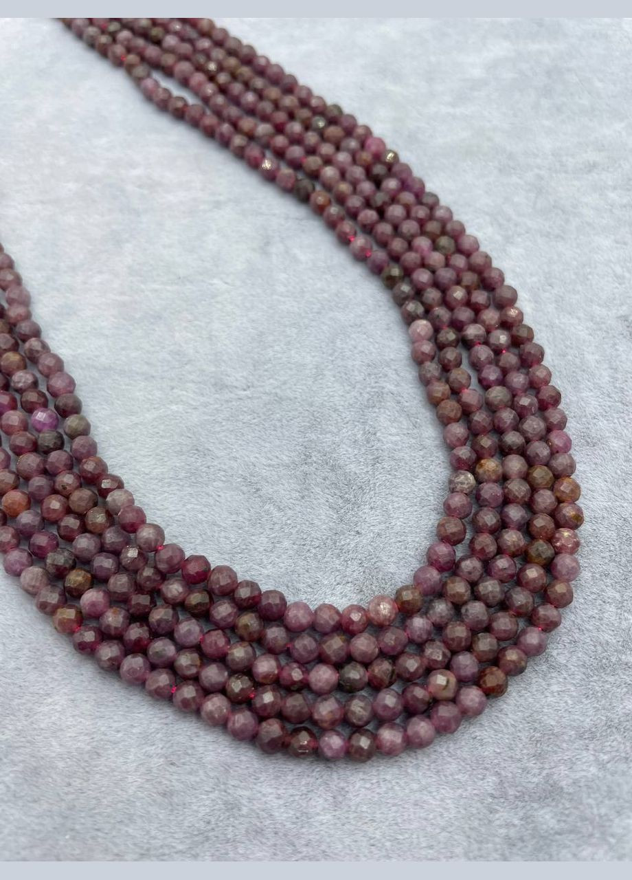 Рубин на нитке без замка 4 мм 40 см Бархатный 9525 No Brand (311686454)