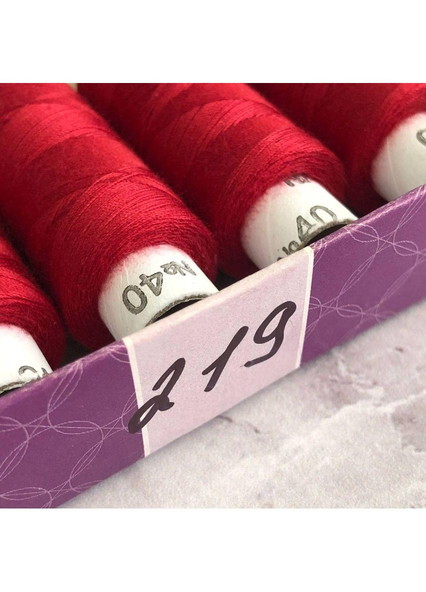 219 Нитки в котушках, для шиття 100% поліестер 40/2 (боб 200м) Plus-plus (354798840)