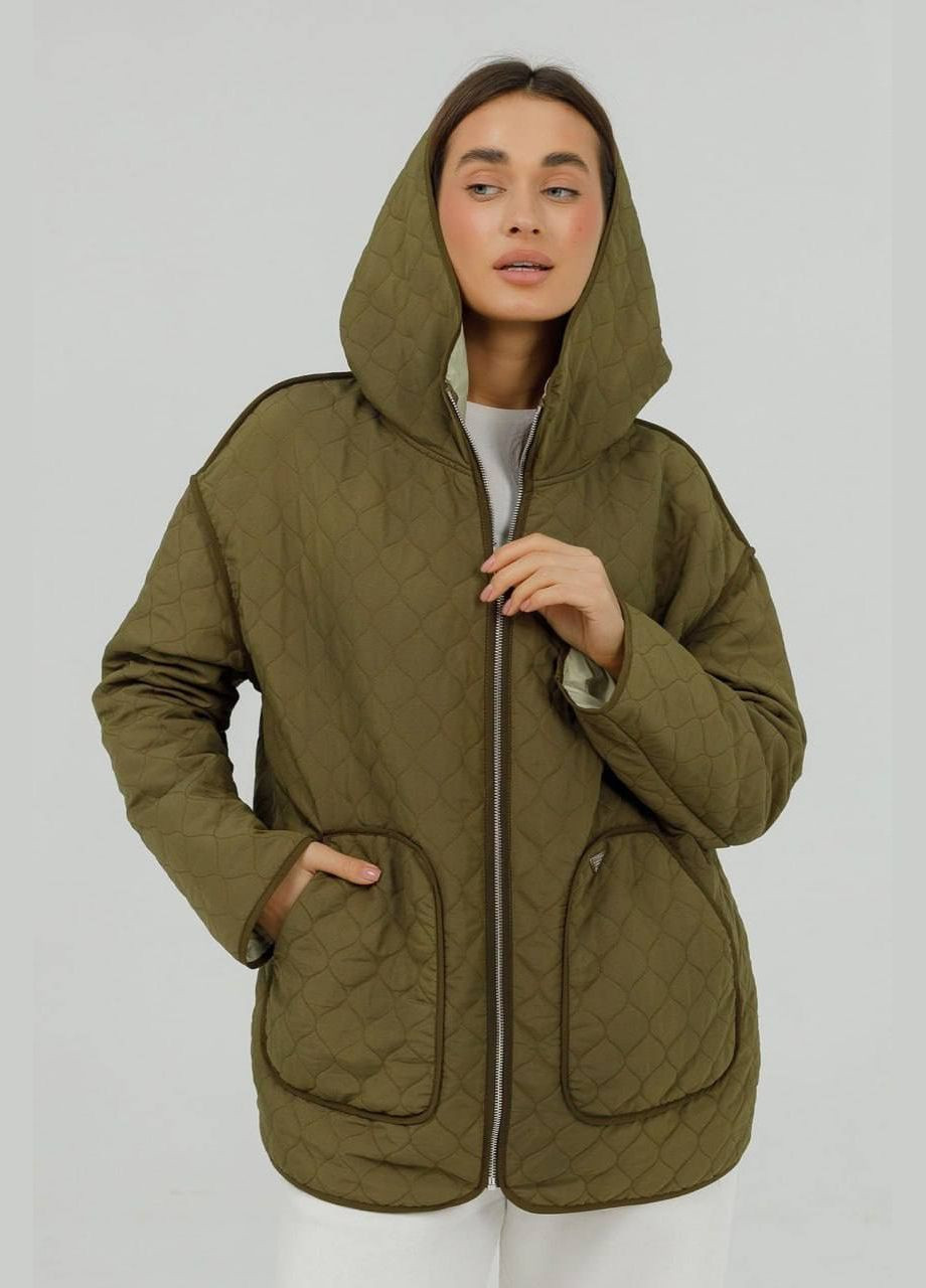 Оливковая (хаки) зимняя куртка Astrid
