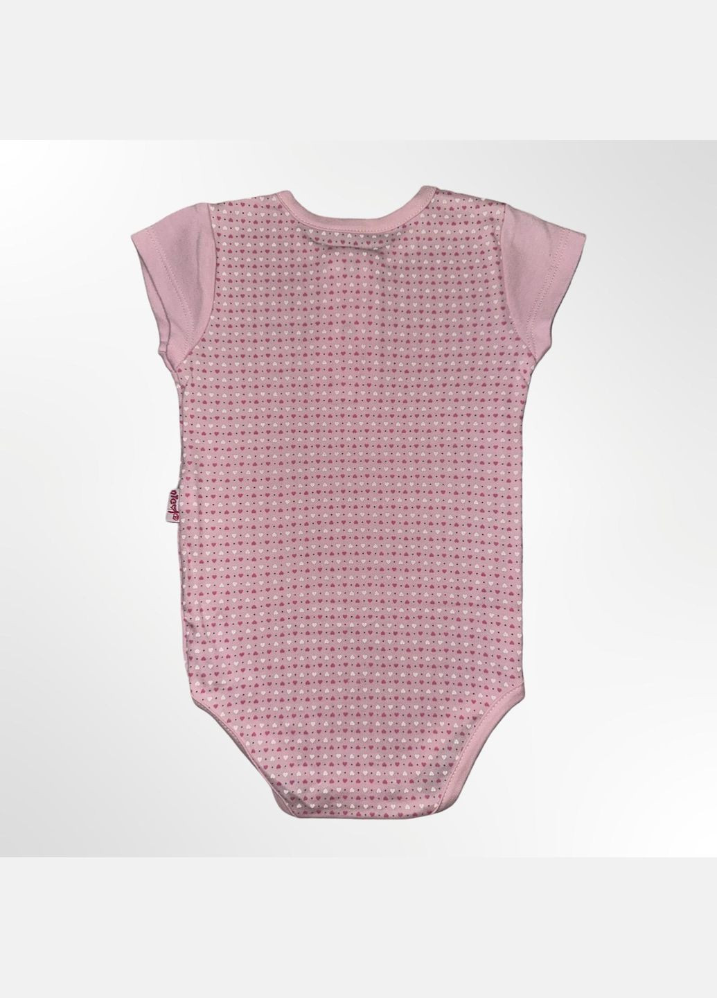Дитяче боді для дівчинки 74-98 см Біло-рожеві серця (0455) Nicol (337347904)