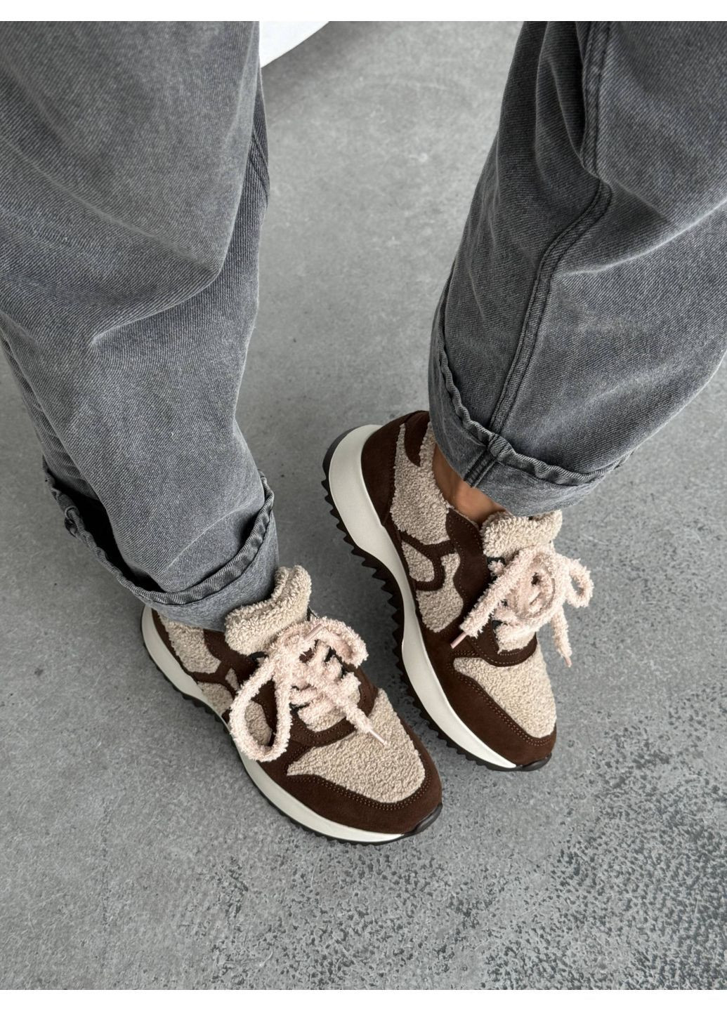 Зимові кросівки No Brand коричневі зими (369094604)