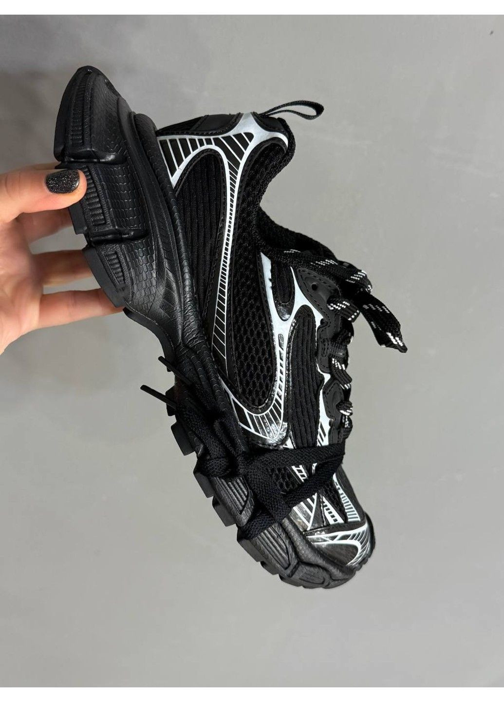 Кросівки жіночі B-lncga 1001-2 3XL шнурівка комбіновані чорні No Brand чорні всесезони (365696419)