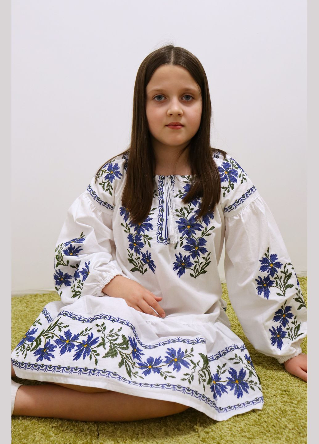 Біла сукня Piccolo візерунок квітковий бавовна (282925768)